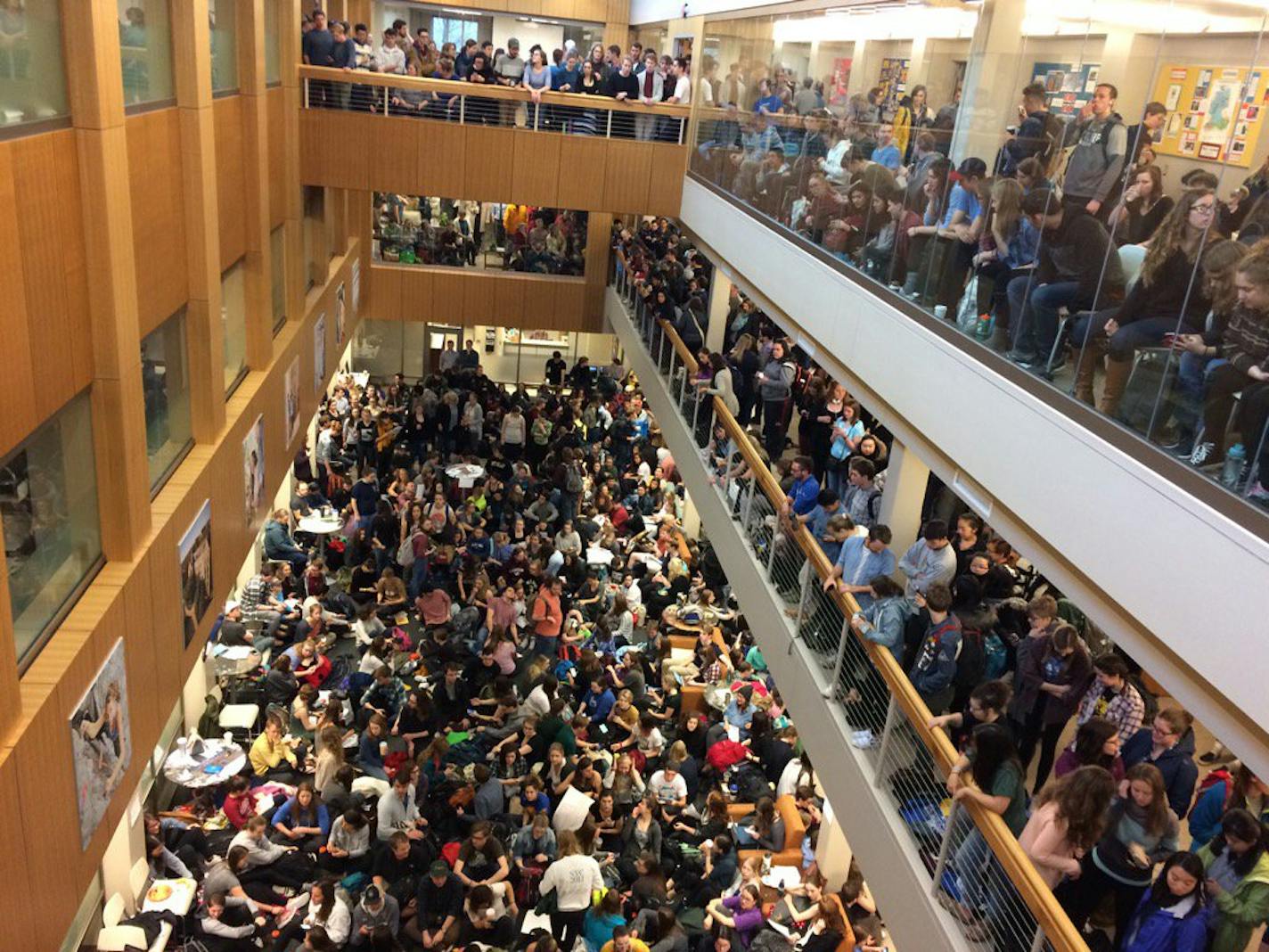 St Olaf students prepare for daylong protest, infuriated by anonymous threats directed at minority students.