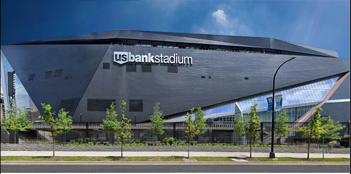 A rendering of a perimeter fence planned for U.S. Bank Stadium in Minneapolis.