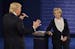 Donald Trump and Hillary Clinton, shown at the second presidential debate in October. A review of Russian hacking during the U.S. presidential campaig