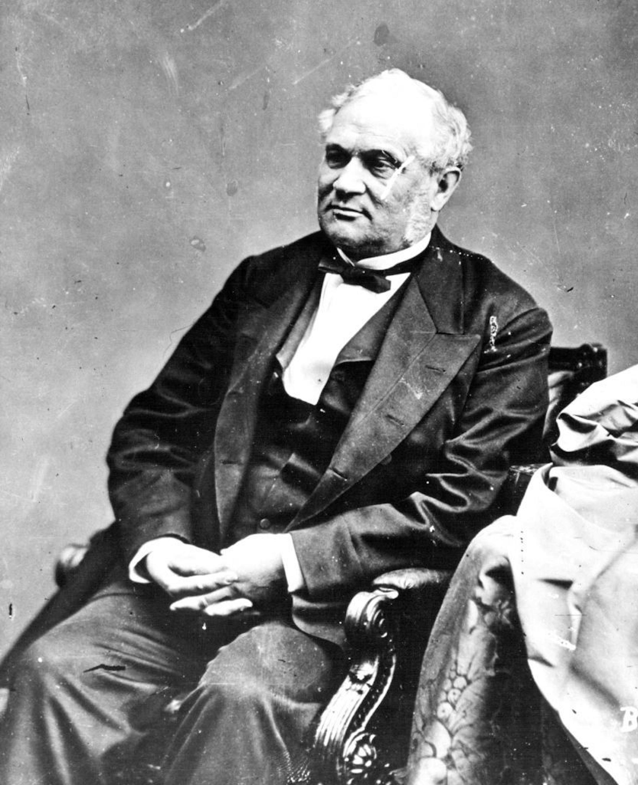 October 14, 1956 Alexander Ramsey first goverÂ­nor of Minnesota territory and second slate governor, probably sat for this Brady portrait beÂ­tween 1863 and 1875 while he was representing Minnesota in the United States senate. He sits in the so-called "Lincoln chair," one of the familiar "properties" of Brady's Washington studio. Ramsey served as secretary of war under Rutherford B. Hayes from 1879 to 1881.