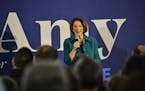 Democratic presidential candidate Sen. Amy Klobuchar, D-Minn., holds a rally at Keene State College, in Keene, N.H., on Monday, Feb. 10, 2020, a day b