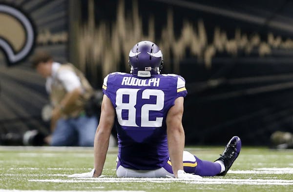 Minnesota Vikings Kyle Rudolph (82) was injured for much of 2014.