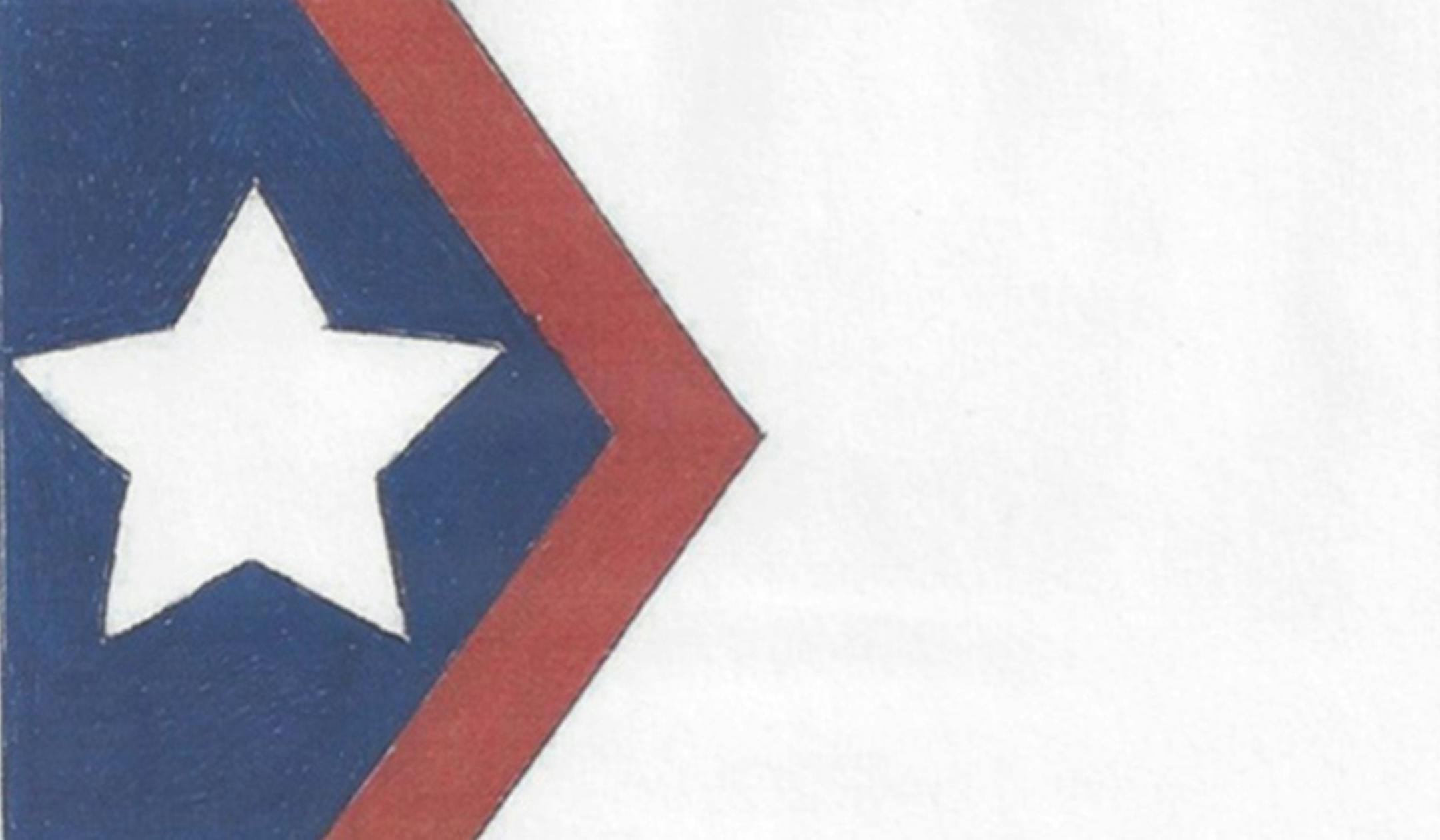 Second Place, judges voting, # 30, Donald L. Buske, Rochester, MN Design statement: ëStar: Rochester is a Minnesota star city. Blue: A symbol for industrial/manufacturing. Red: A symbol for education/performing arts. White: A symbol for medical/faith.í