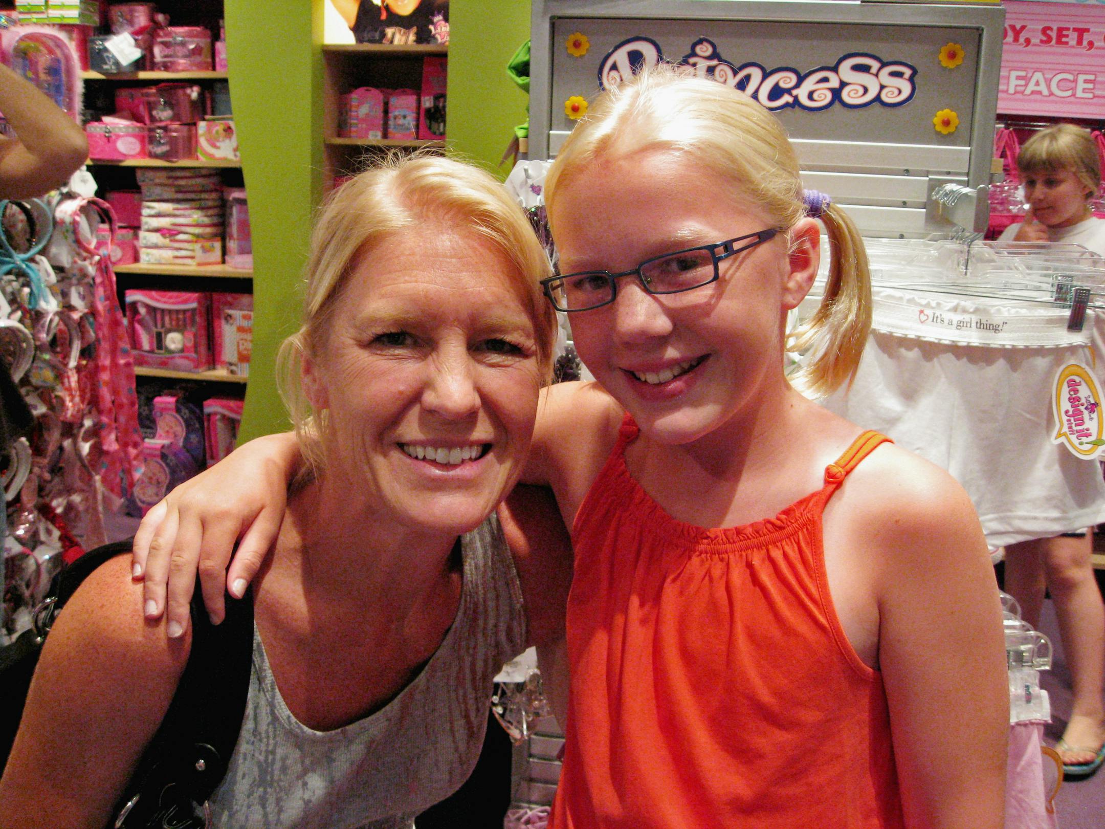 The American Girl Doll company has begun construction on its newest store in the Mall of America. The store targets girls ages three to 12 with its line of historical, contemporary and baby dolls. Suzanne and Hannah Farley, of West Des Moines, Iowa, have been to the AG store in Chicago, but said a store in Minneapolis would be much closer. Hannah Farley, 10, has Kailey, the 2003-04 doll of the year, a surfer girl from California.