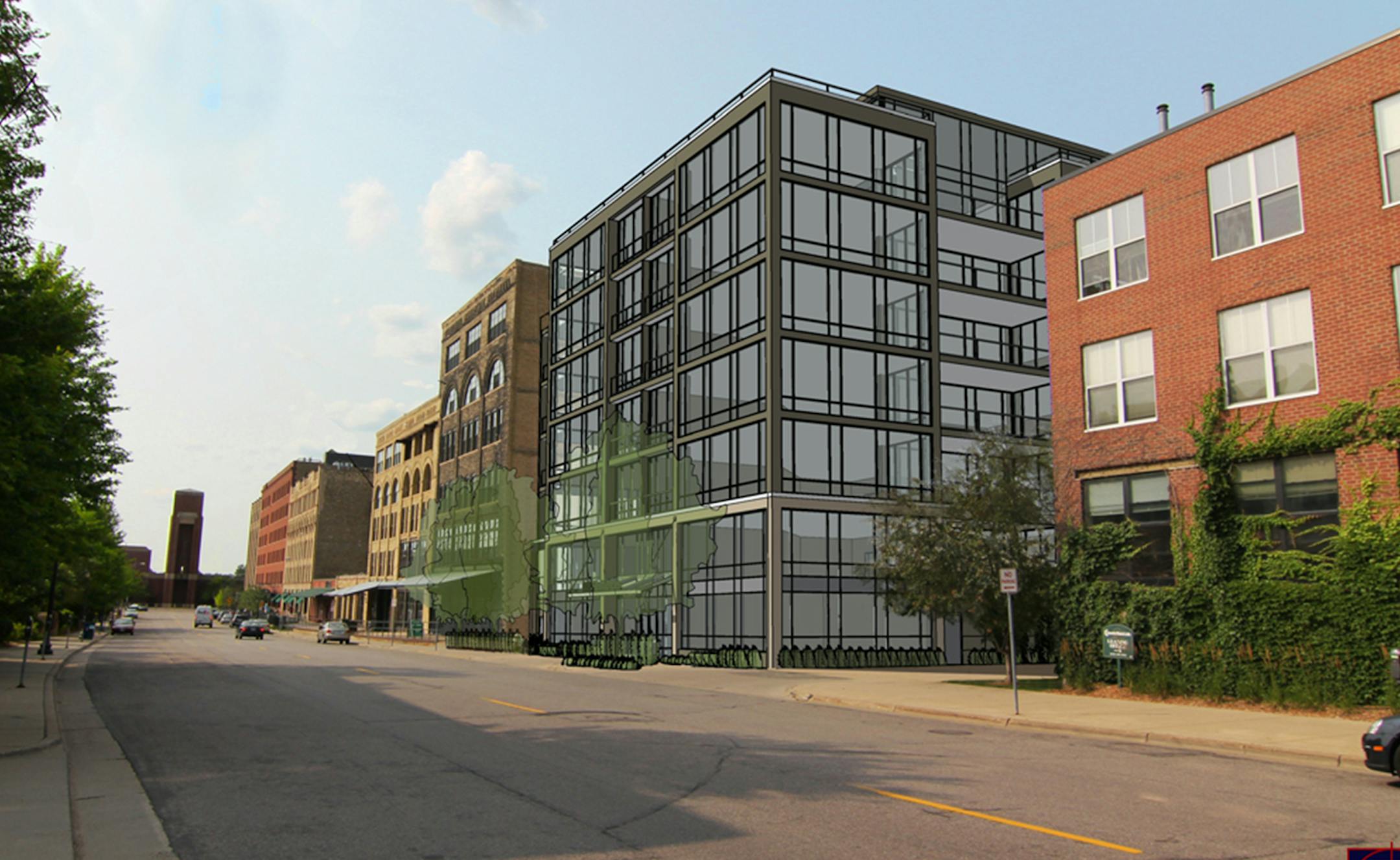 602 Project - a new condo bldg by devlopers Curt Gunsbury and Robb Miller on North 1st Street. Renderings by Tushie Montgomery Architects