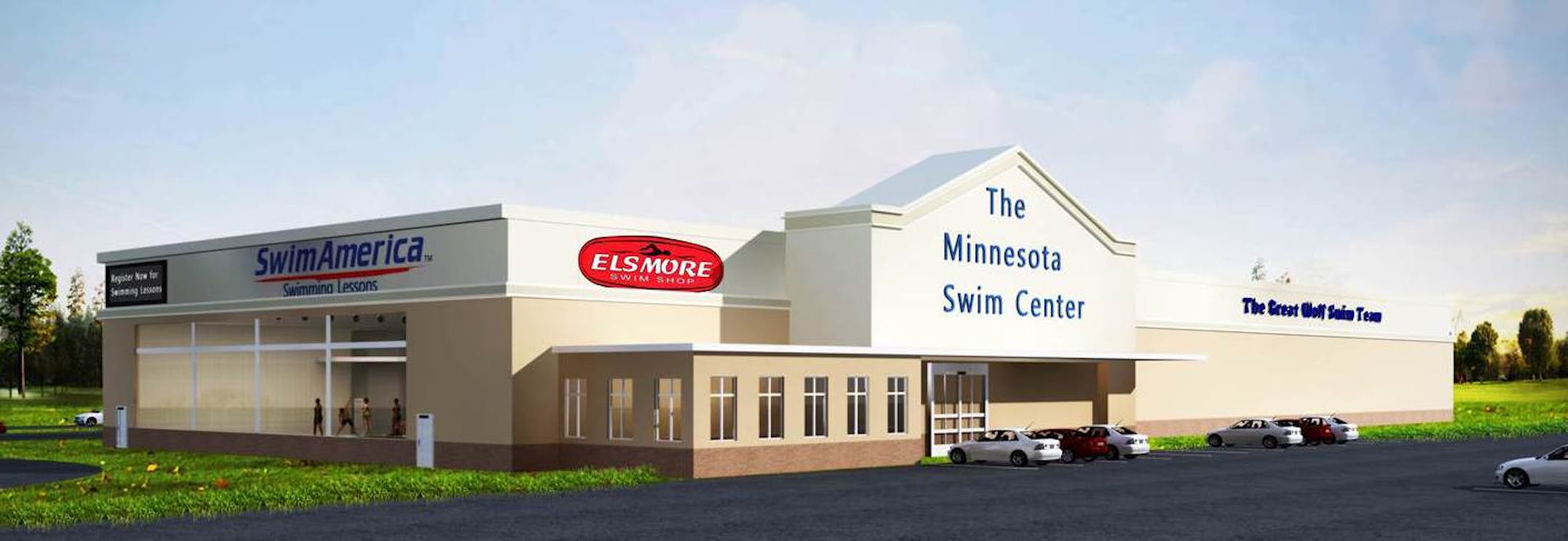 Artist's rendering of the Olympic-sized aquatic center planned in Coon Rapids