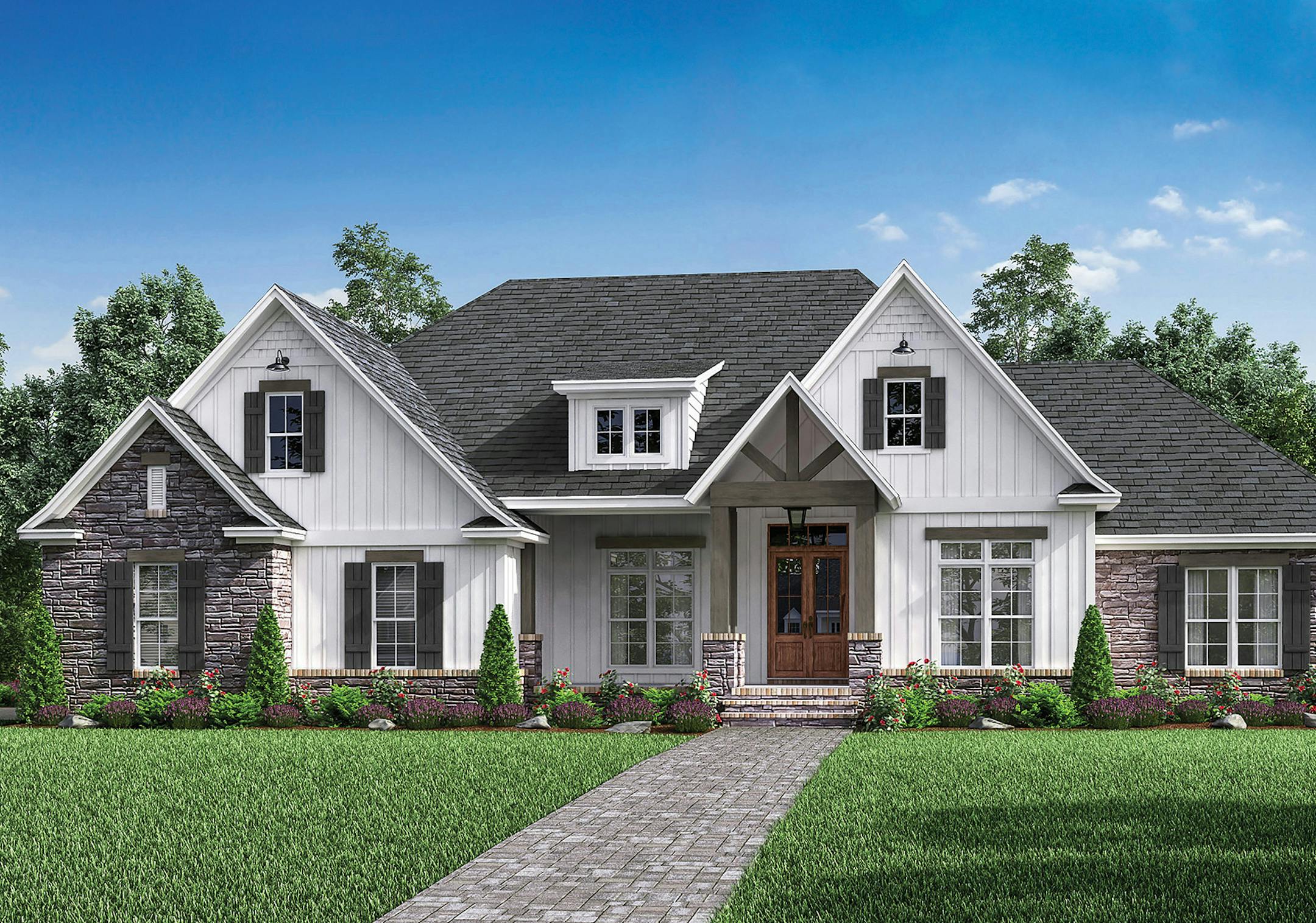 Home plan: Craftsman details with a modern layout