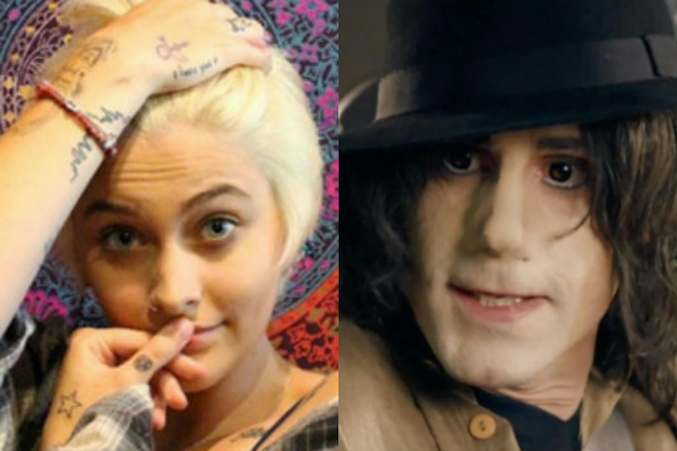 Paris Jackson, left, has criticized Joseph Fiennes' portrayal, right, of her father, Michael Jackson.