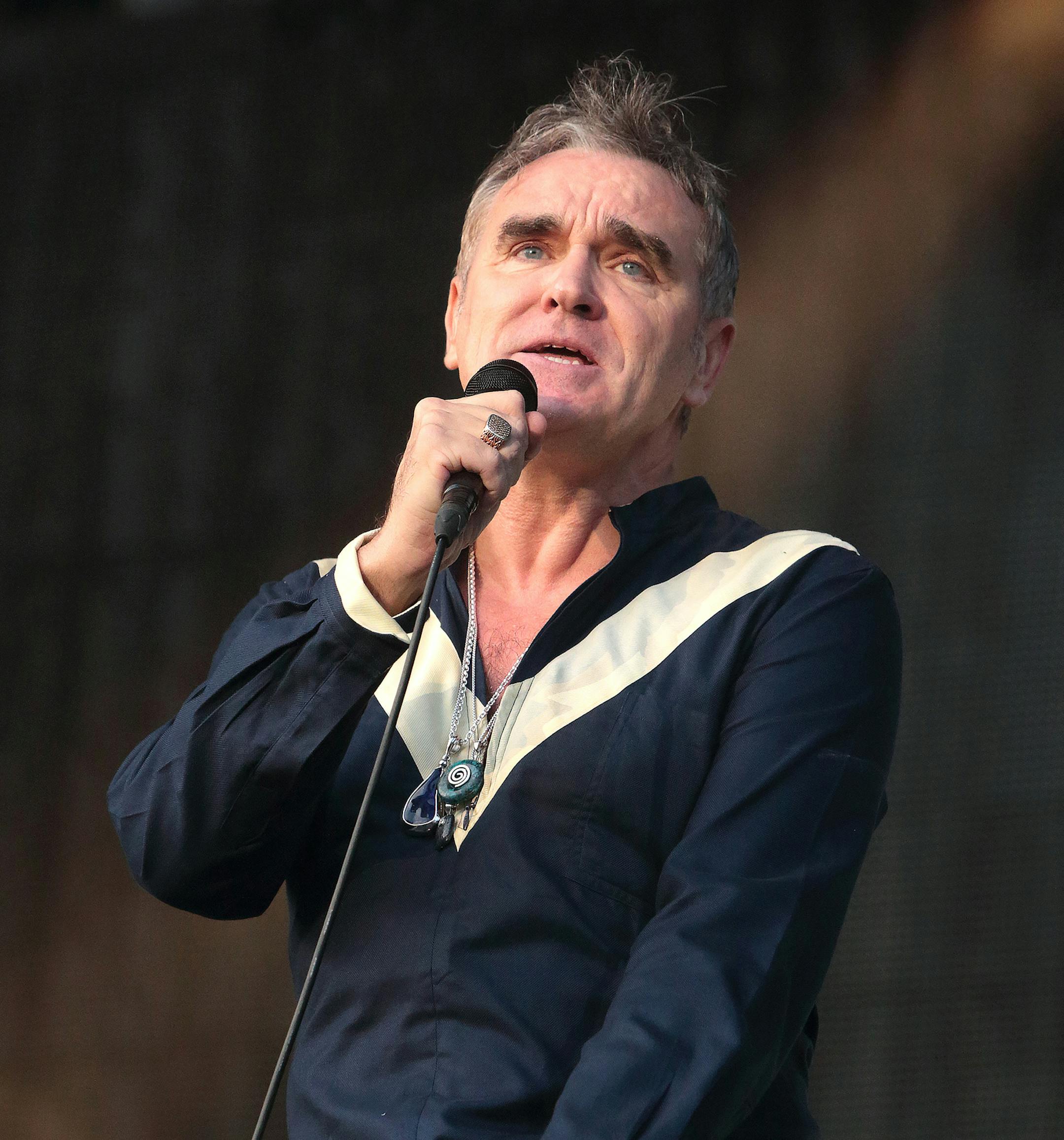 Singer-songwriter Morrissey, formerly of the band The Smiths, performs on Day 2 of the 2015 Firefly Music Festival at The Woodlands on Friday, June 19, 2015, in Dover, Del. (Photo by Owen Sweeney/Invision/AP)