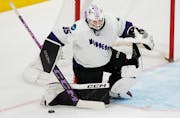 PWHL Minnesota goaltender Maddie Rooney shares time in net with Nicole Hensley, a longtime friend on and off the ice.