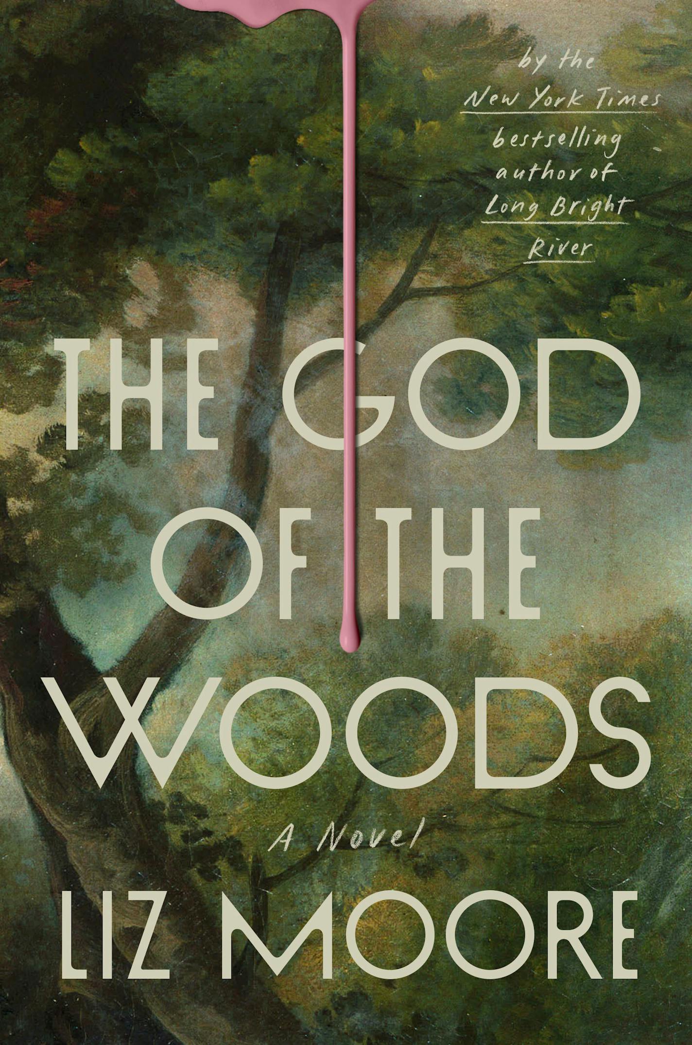 cover of God of the Woods features a watercolor painting of a tree