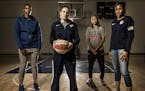 (From left) Sylvia Fowles, Lindsay Whalen, Seimone Augustus and Maya Moore of the reigning WNBA champion Lynx make up a third of the U.S. Olympic wome