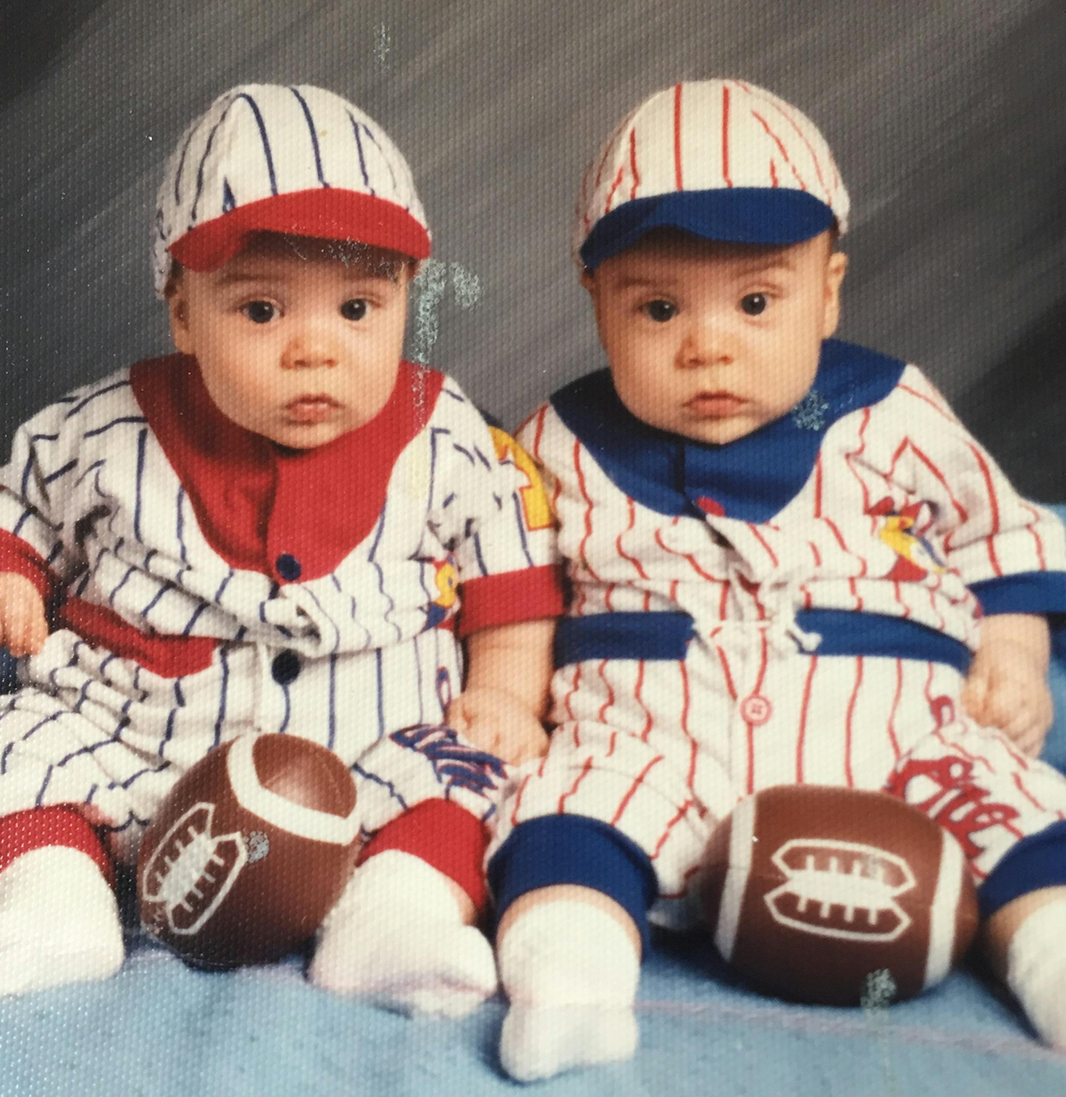 These are photos of our identical twin grandsons (Connor and Kyle Frederick) at 6 months and at 25, on the day of their graduation from the University of St. Thomas Law School. They continue to be our great joy! Elizabeth Cragan
3824 West Calhoun Parkway
Mpls.