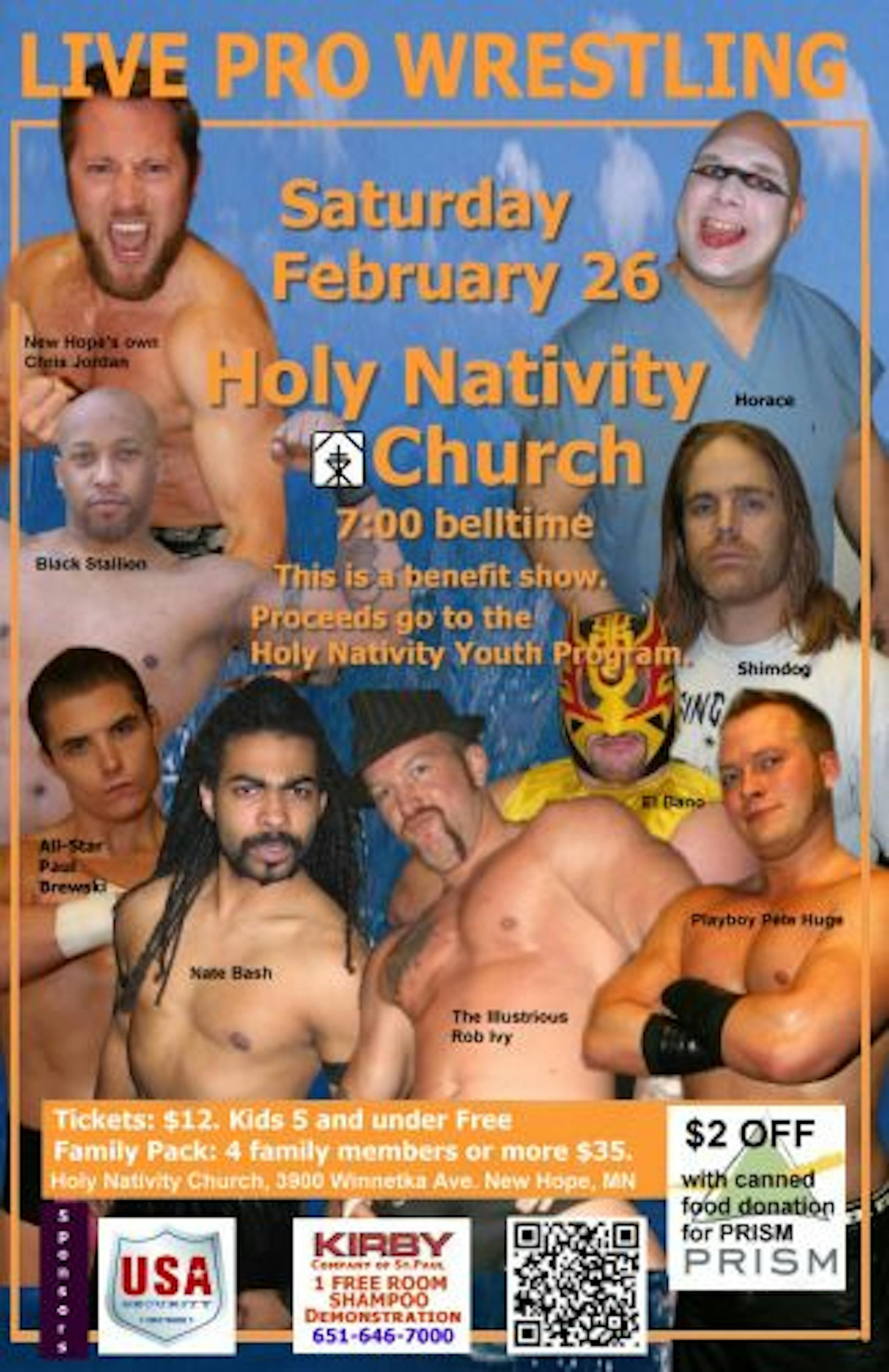 Wrestling poster for Holy Nativity Church