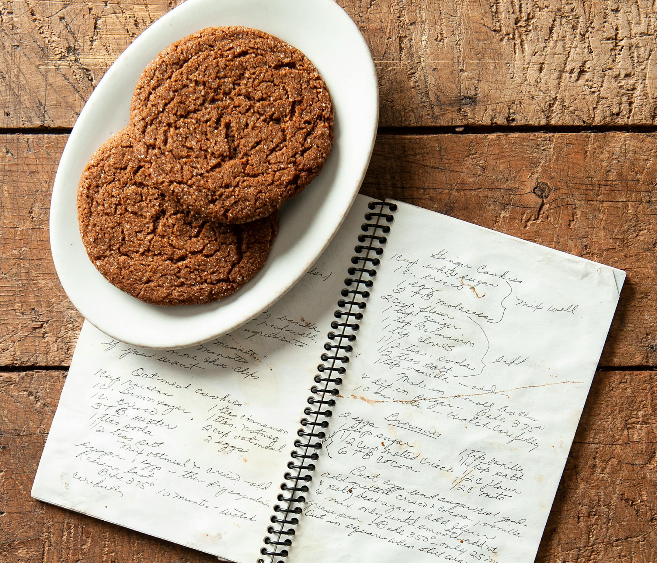 Mom's Gingersnaps is a favorite of Will Steger's from his mother's spiral-bound cookbook. Credit: Mette Nielsen