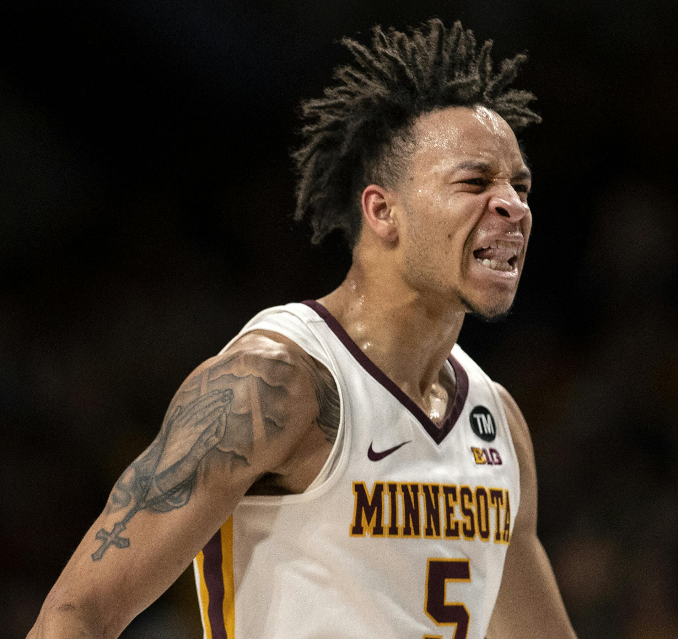 Minnesota Gophers Amir Coffey (5). ] CARLOS GONZALEZ ï cgonzalez@startribune.com ñ December 5, 2018, Minneapolis, MN, Williams Arena, NCAA Big 10 Basketball, University of Minnesota Gophers vs. Nebraska