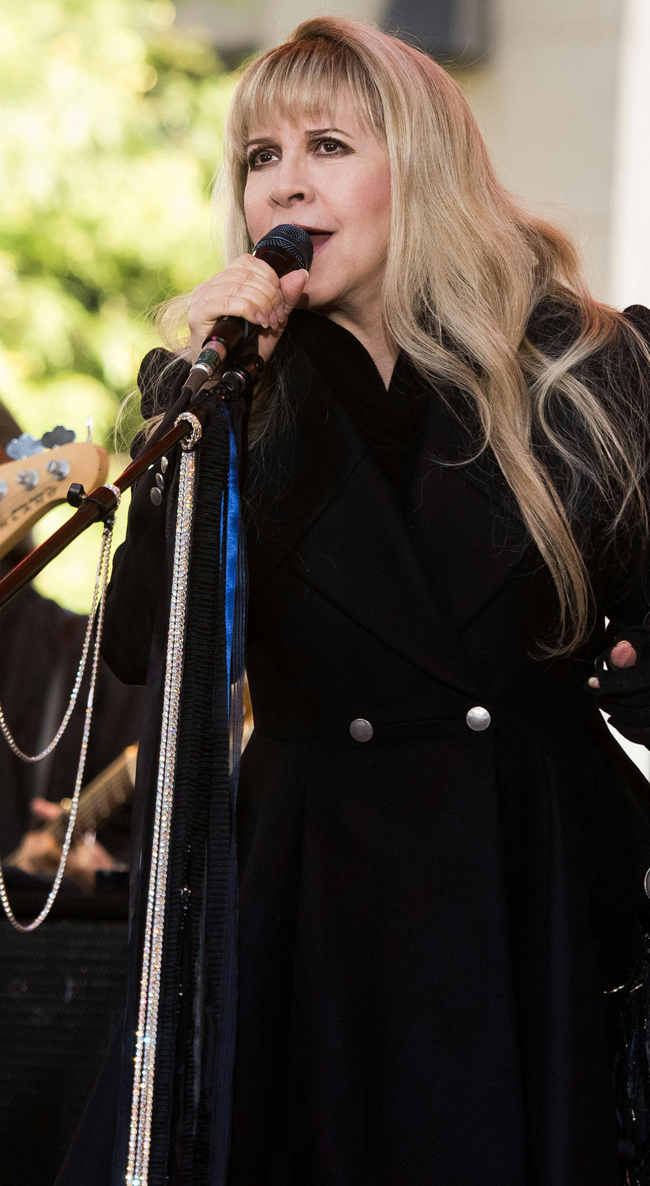 John McVie and Stevie Nicks from the band Fleetwood Mac perform on NBC's "Today" show on Thursday, Oct. 9, 2014, in New York. (Photo by Charles Sykes/Invision/AP) ORG XMIT: INVW