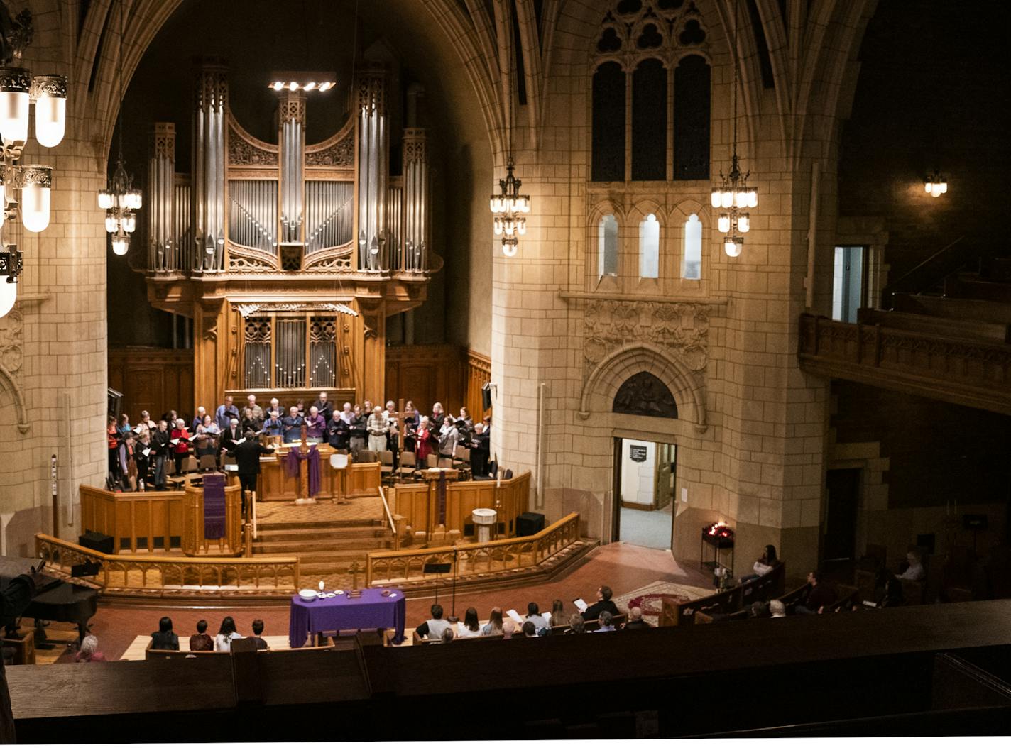 Ash Wednesday service at Hennepin United Methodist Church.