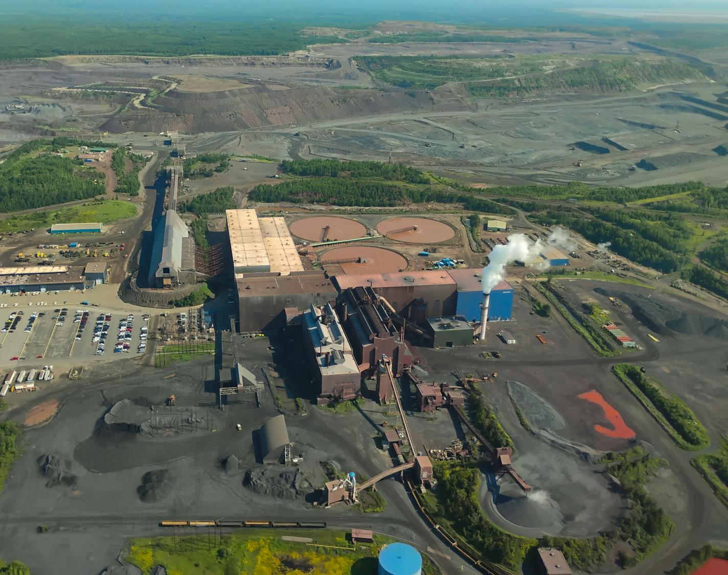 An aerial view of Keewatin Taconite.