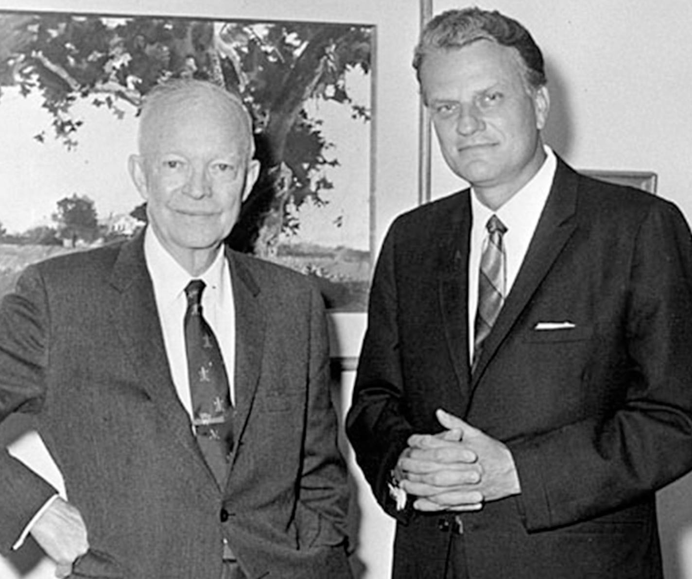 Billy Graham with President Dwight D. Eisenhower in an undated photo. (Graham archive/TNS) ORG XMIT: 1224182