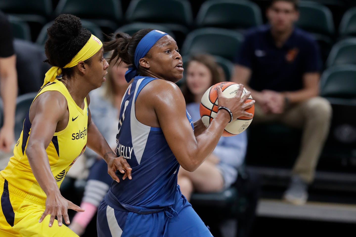 Karima Christmas-Kelly, right, spent only six games in a Lynx uniform last season, her second season in a row limited by injury.