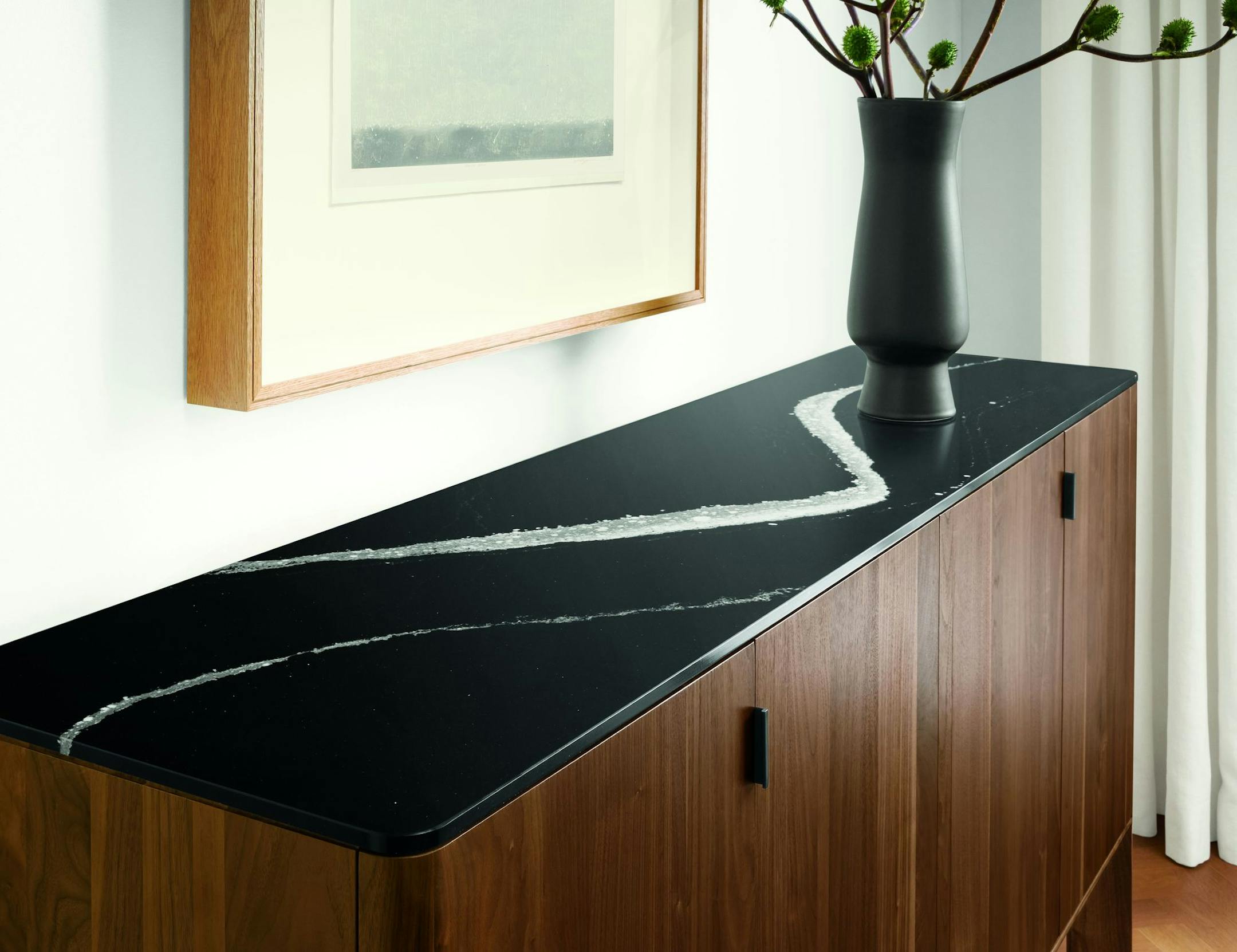 A cabinet from the Pren Collection by Room & Board and Cambria.