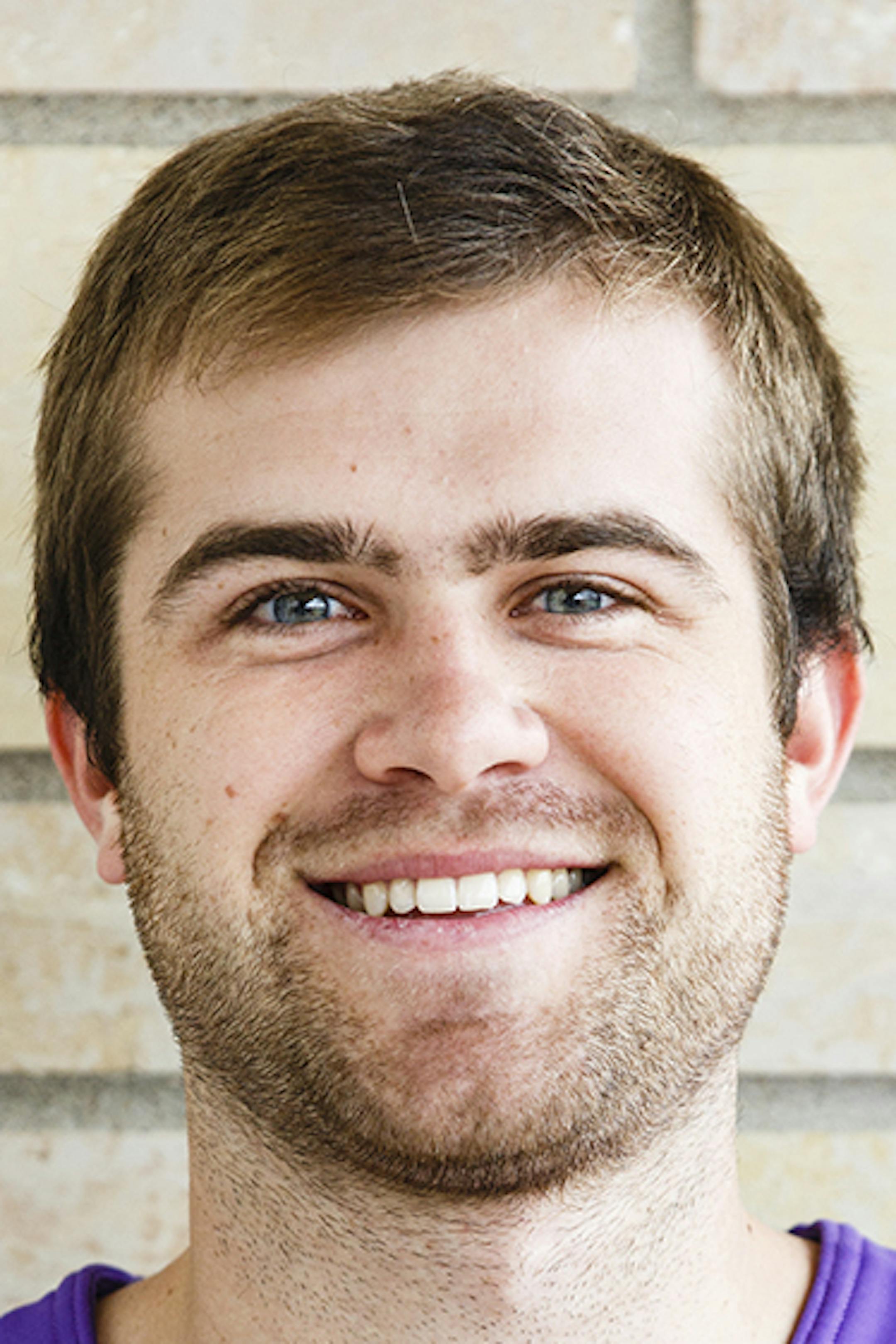 Portrait of UST football player John Gould, taken on August 17, 2015.