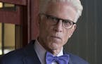 THE GOOD PLACE -- "Leap Into Faith" Episode 209 -- Pictured: (l-r) Ted Danson as Michael, Marc Evan Jackson as Shawn -- (Photo by: Colleen Hayes/NBC) 