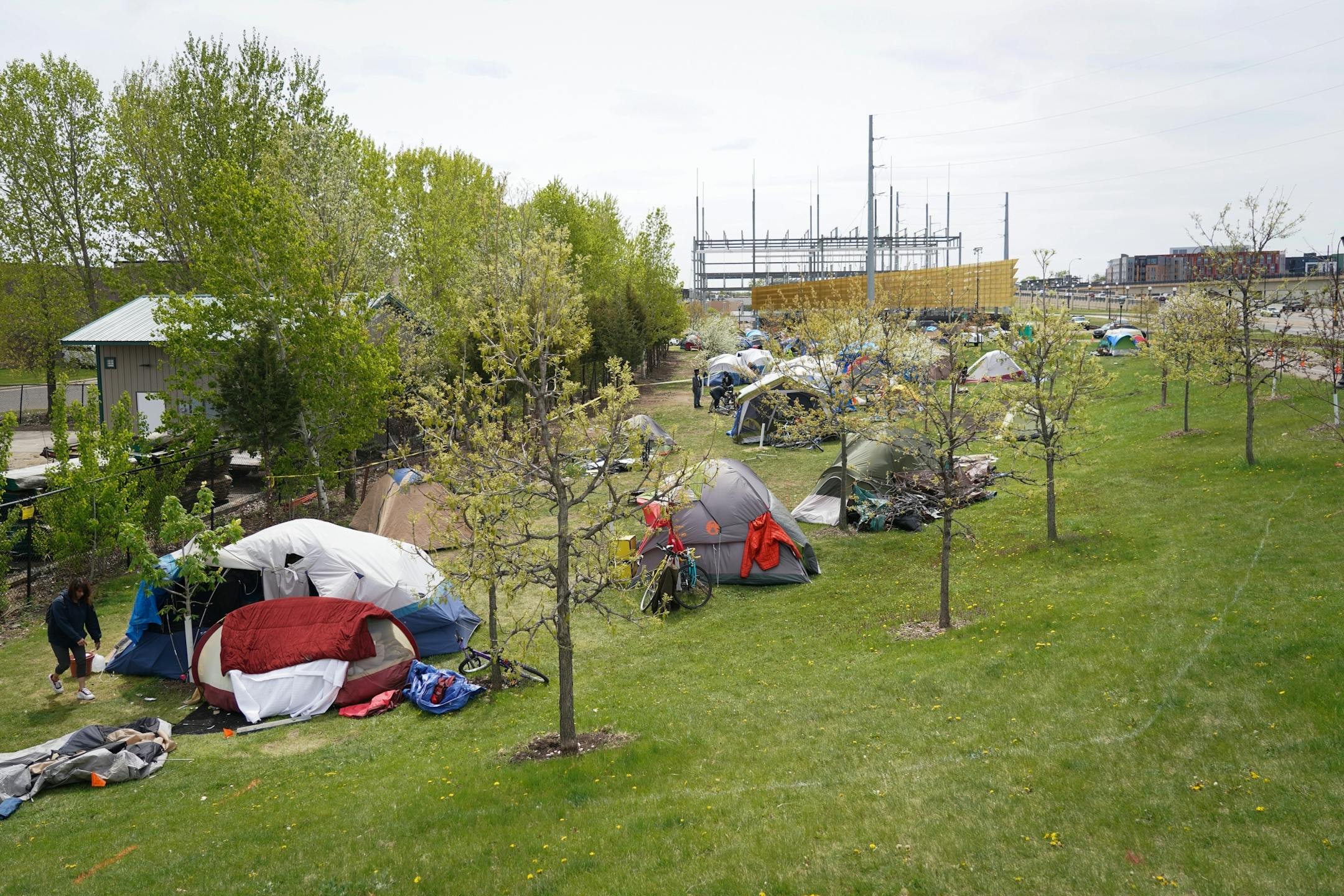 What began in March as a small camp consisting of about a couple dozen homeless adults has now swelled to more than 100 residents in tents. Known as "Camp Quarantine," the fast-growing encampment has raised alarms over the health of the camp residents amid the coronavirus pandemic.