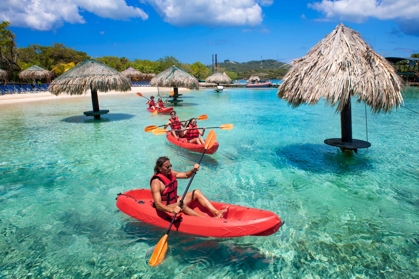 Picture of people Kayaking taken from above