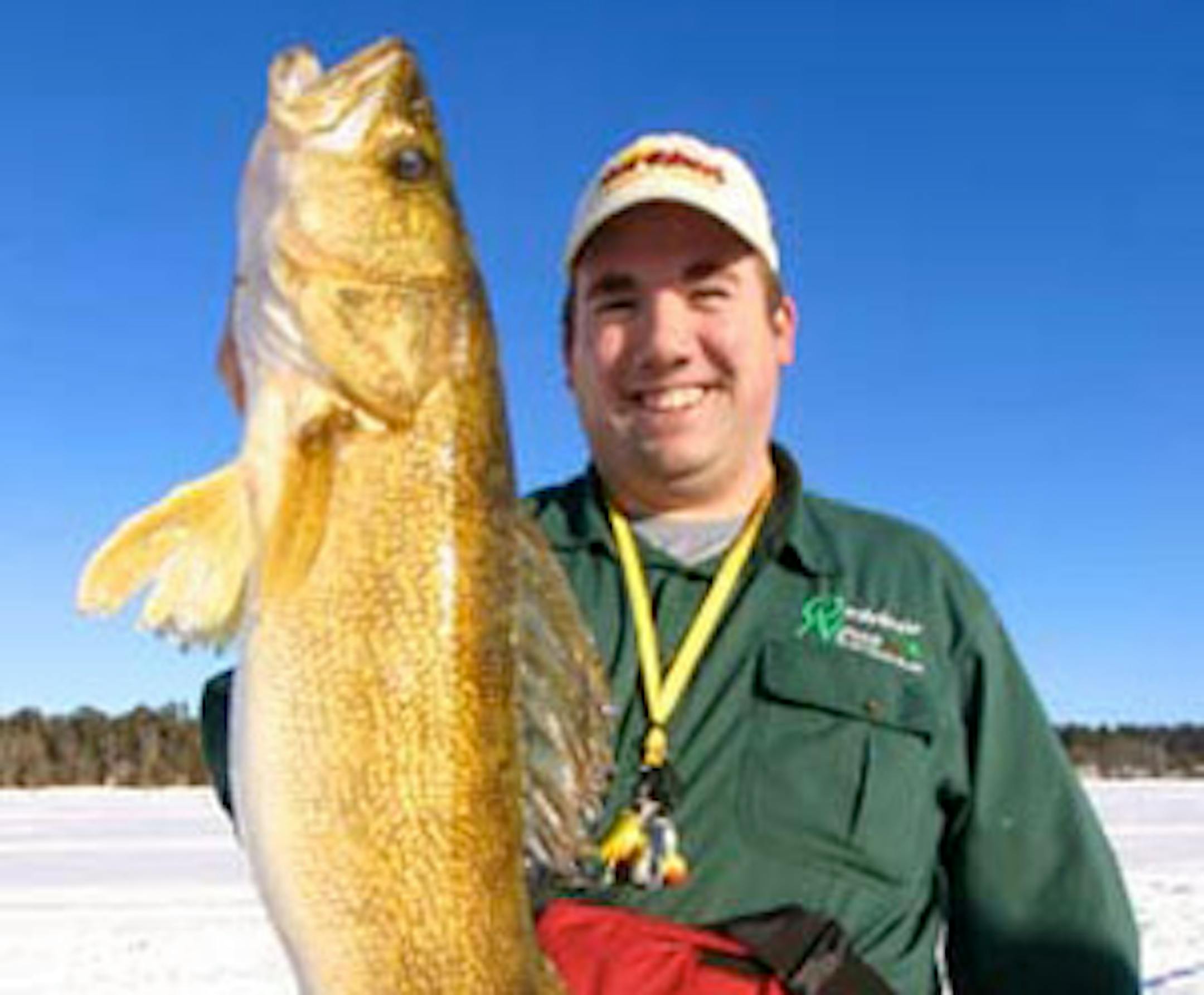Author Ron Hustvedt with a hefty Lake Bemidji walleye