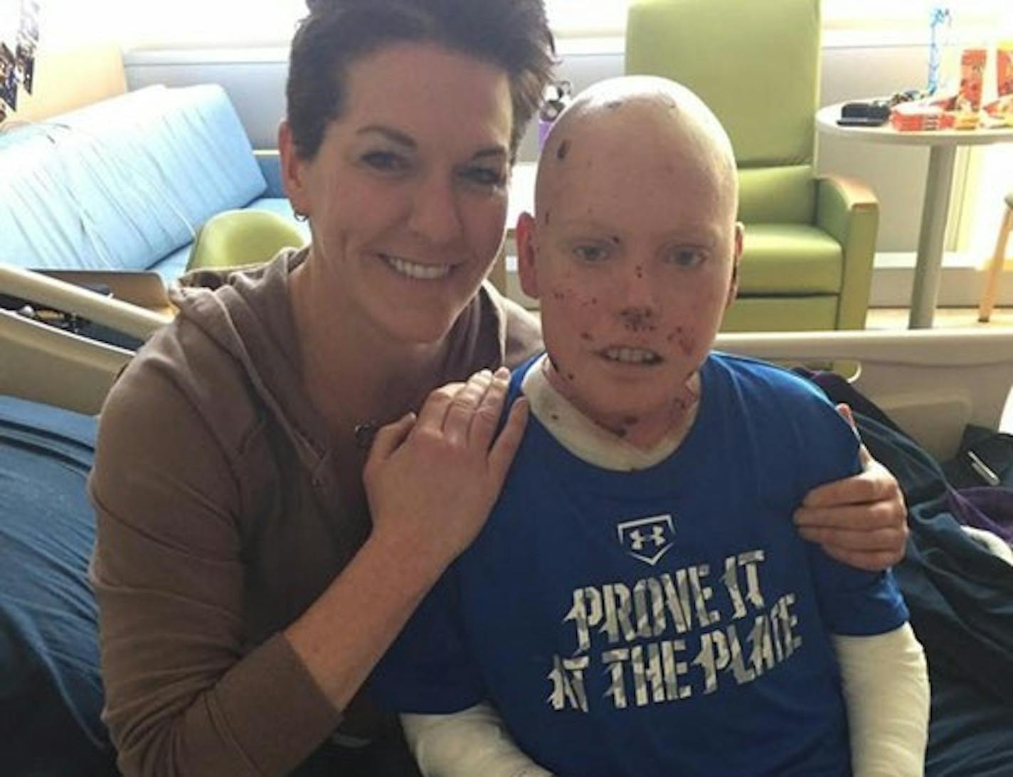 Jonathan Pitre celebrated his 17th birthday on June 2, 2017, at the University of Minnesota with mother, Tina Boileau.