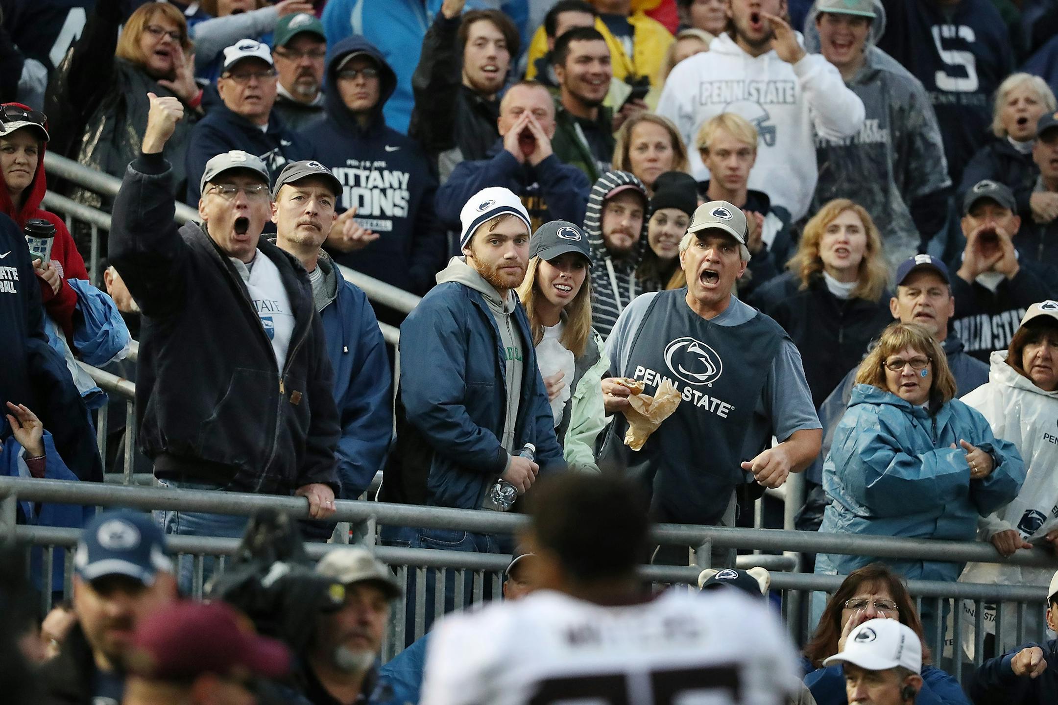Minnesota's linebacker Jaylen Waters was booed off the field after a penalty on Penn State's place kicker Joey Julius in the third quarter as Minnesota took on Penn State at Beaver Stadium, Saturday, October 1, 2016 in State College, PA.
