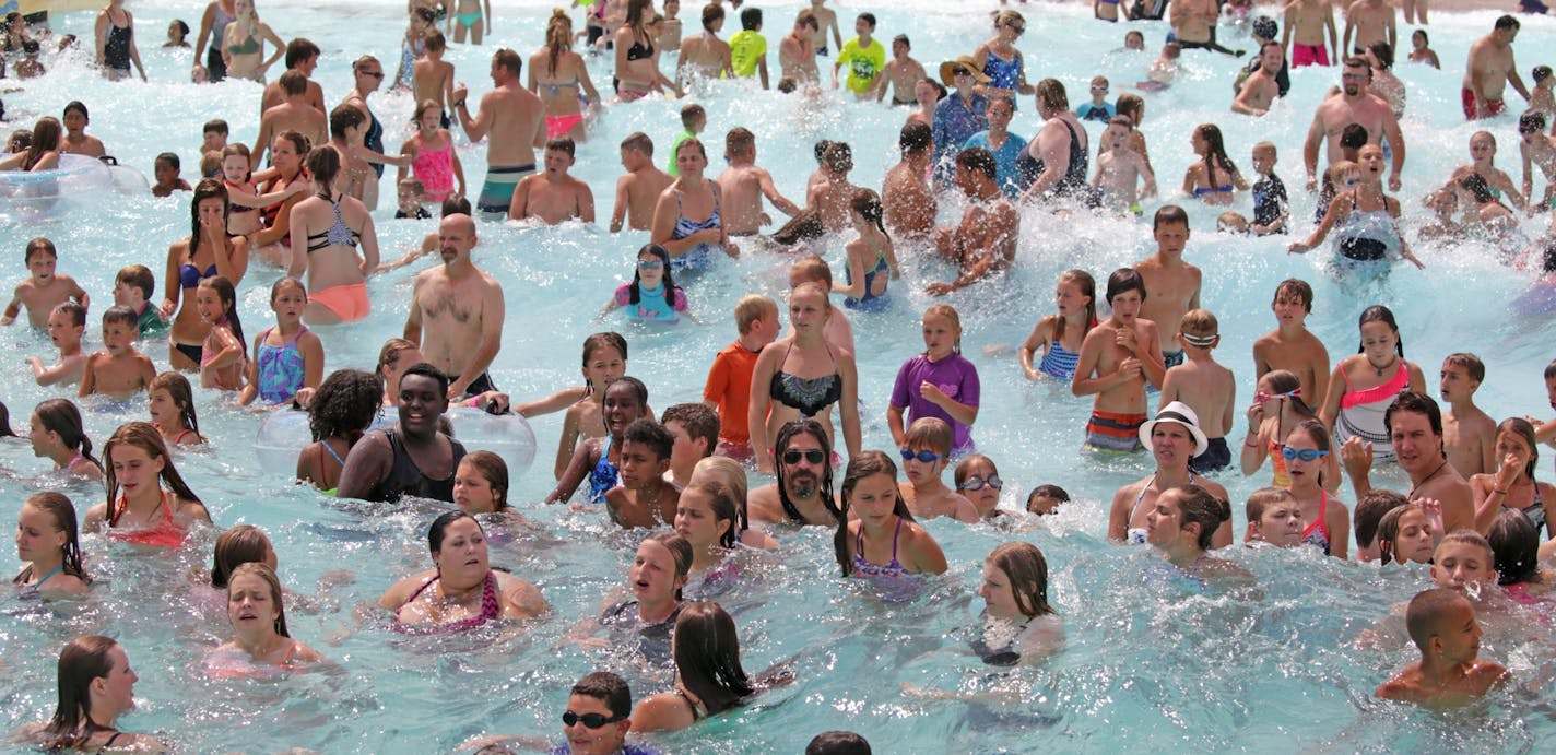 High temperatures Thursday hovered around 90 degrees. Around the metro the challenge was to stay cool. At Bunker Beach Water Park, swimmers stayed cool in the wave pool.