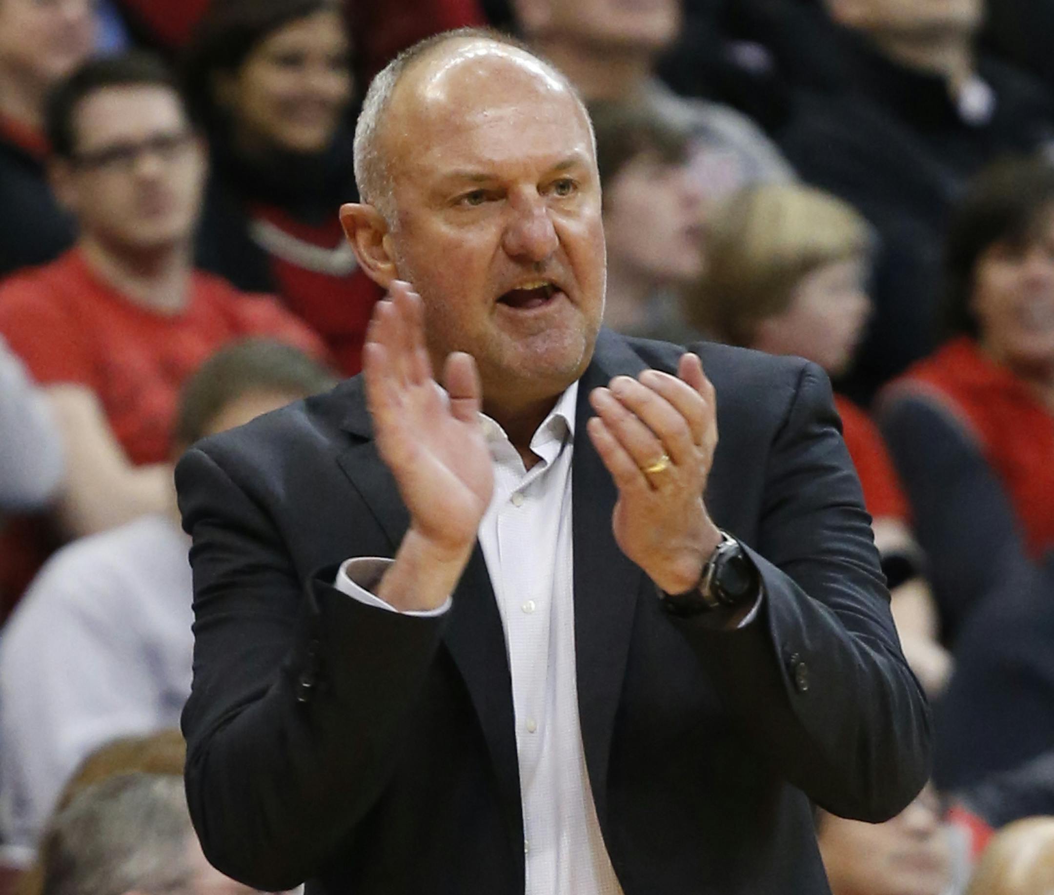 Ohio State head coach Thad Matta watches from the bench against Purdue during an NCAA college basketball game Thursday, Jan. 5, 2017, in Columbus, Ohio. (AP Photo/Jay LaPrete) ORG XMIT: otk_bkc_01052016_009