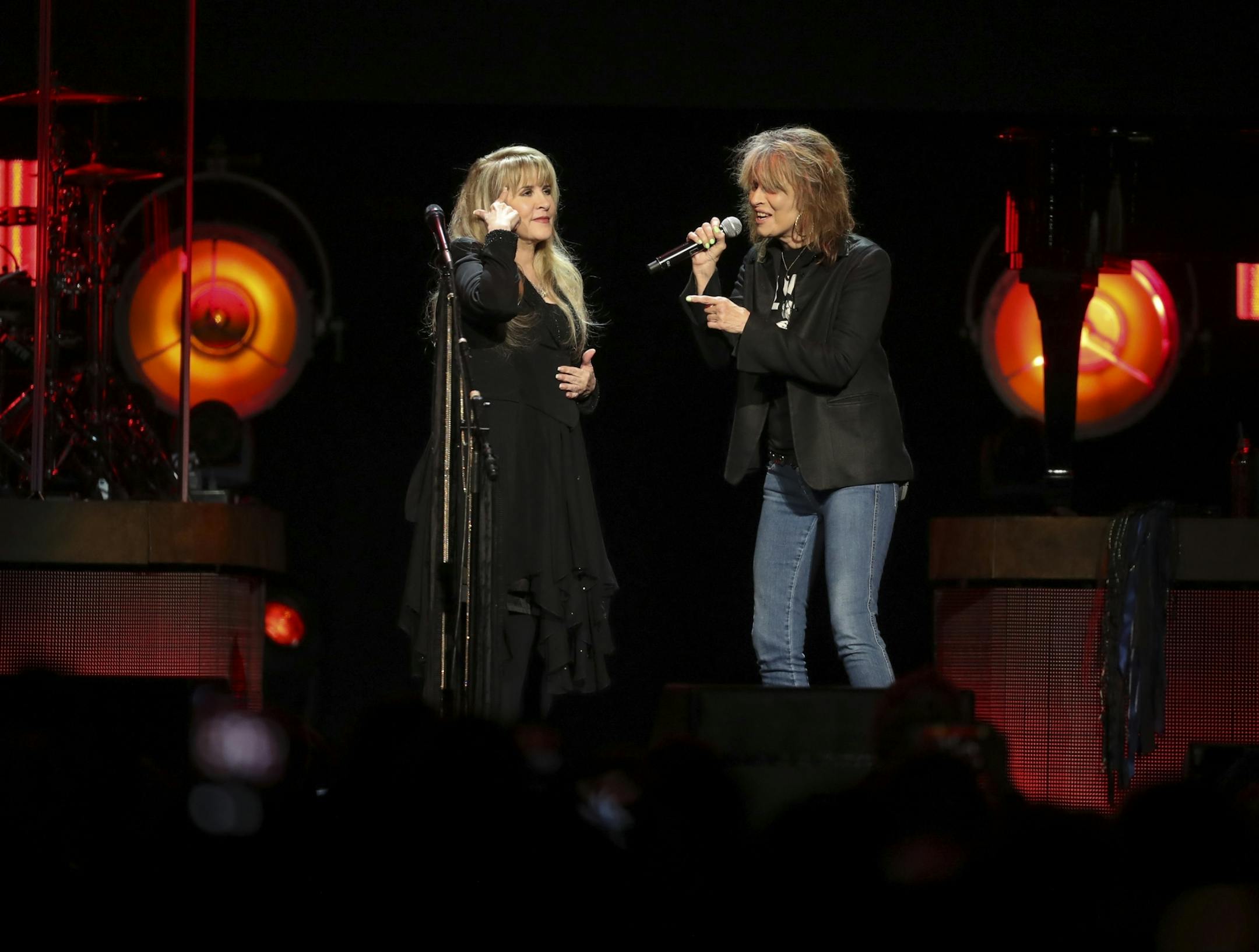 Stevie Nicks was joined by the Pretenders� Chrissie Hynde for a duet on �Stop Draggin' My Heart Around� during her show at Xcel Energy Center Tuesday night.