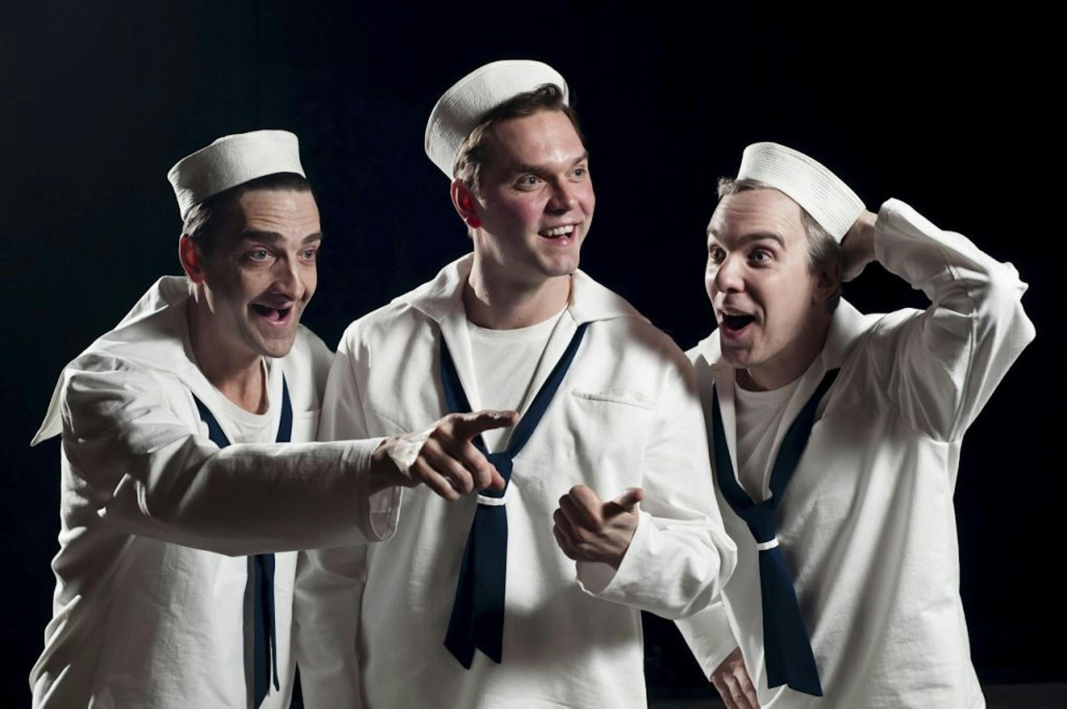 Jon Hegge, Dieter Bierbrauer and Paul Coate in "On the Town."