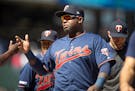 Third baseman Miguel Sano was called up from Class AAA Rochester and arrived Wednesday in time to celebrate the Twins' 8-7 victory over the Los Angele
