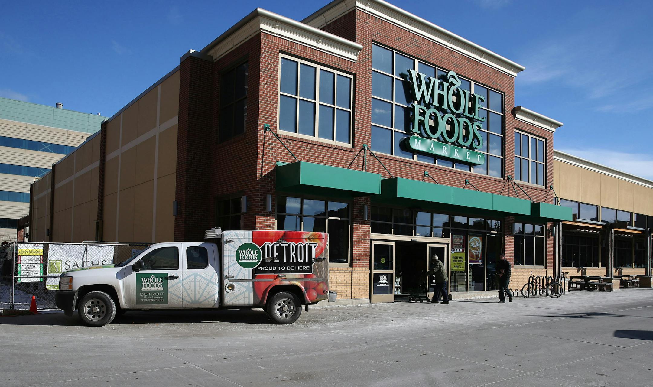 An exterior view of the Whole Foods Market at 115 Mack Avenue, seen on Tuesday, January 27, 2015 in Detroit, Mich. (Terrence Antonio James/Chicago Tribune/TNS)