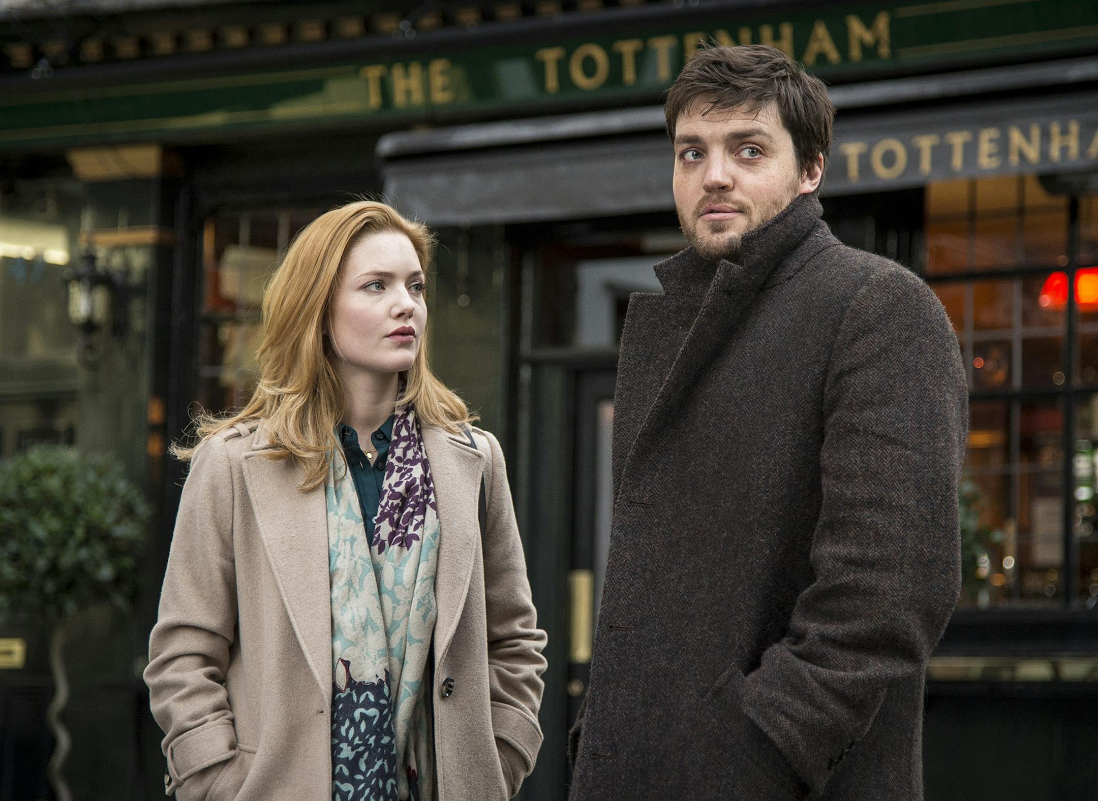 Holliday Grainger, Tom Burke in "C.B. Strike."
photo: Steffan Hill/CINEMAX