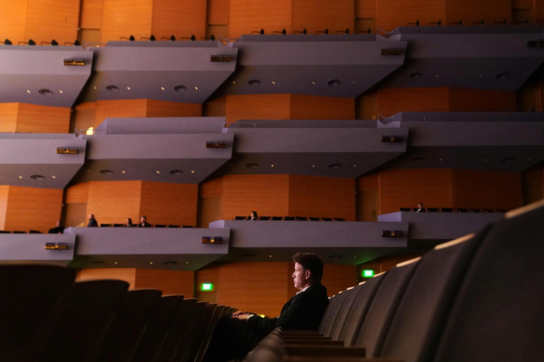 The Minnesota Orchestra performed to a nearly empty hall for a radio broadcast as concerns for the Coronavirus forced cancellations of events around the country on Friday March 13, 2020.