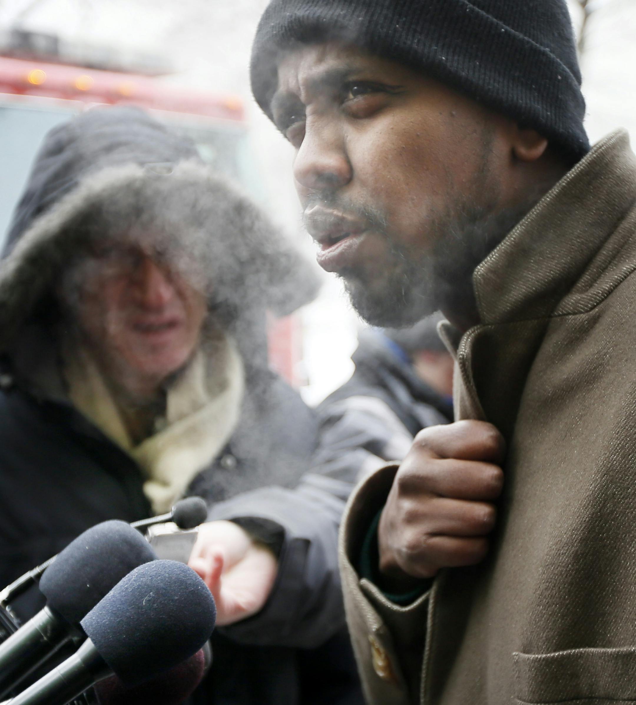 Ward 6 Minneapolis city councilman spoke to the media after a fire an explosion at 514 Cedar Avenue January 01, 2014 in Minneapolis ,MN. Thirteen people were injured, six critically, early Wednesday morning after an explosion caused a major fire at a grocery store and apartment building in the bustling Cedar-Riverside neighborhood ] JERRY HOLT ‚Ä¢ jerry.holt@startribune.com