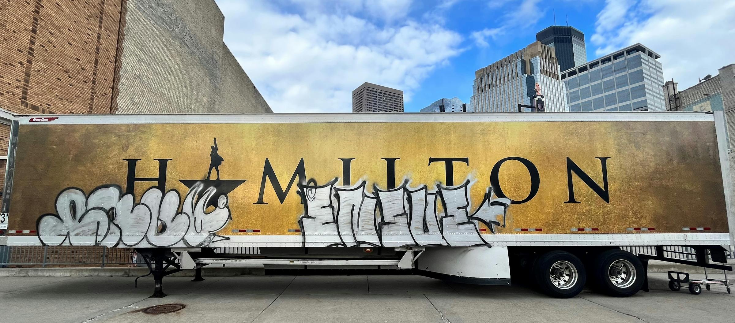Minneapolis graffiti taggers took a shot on 'Hamilton' trailer, and it ...