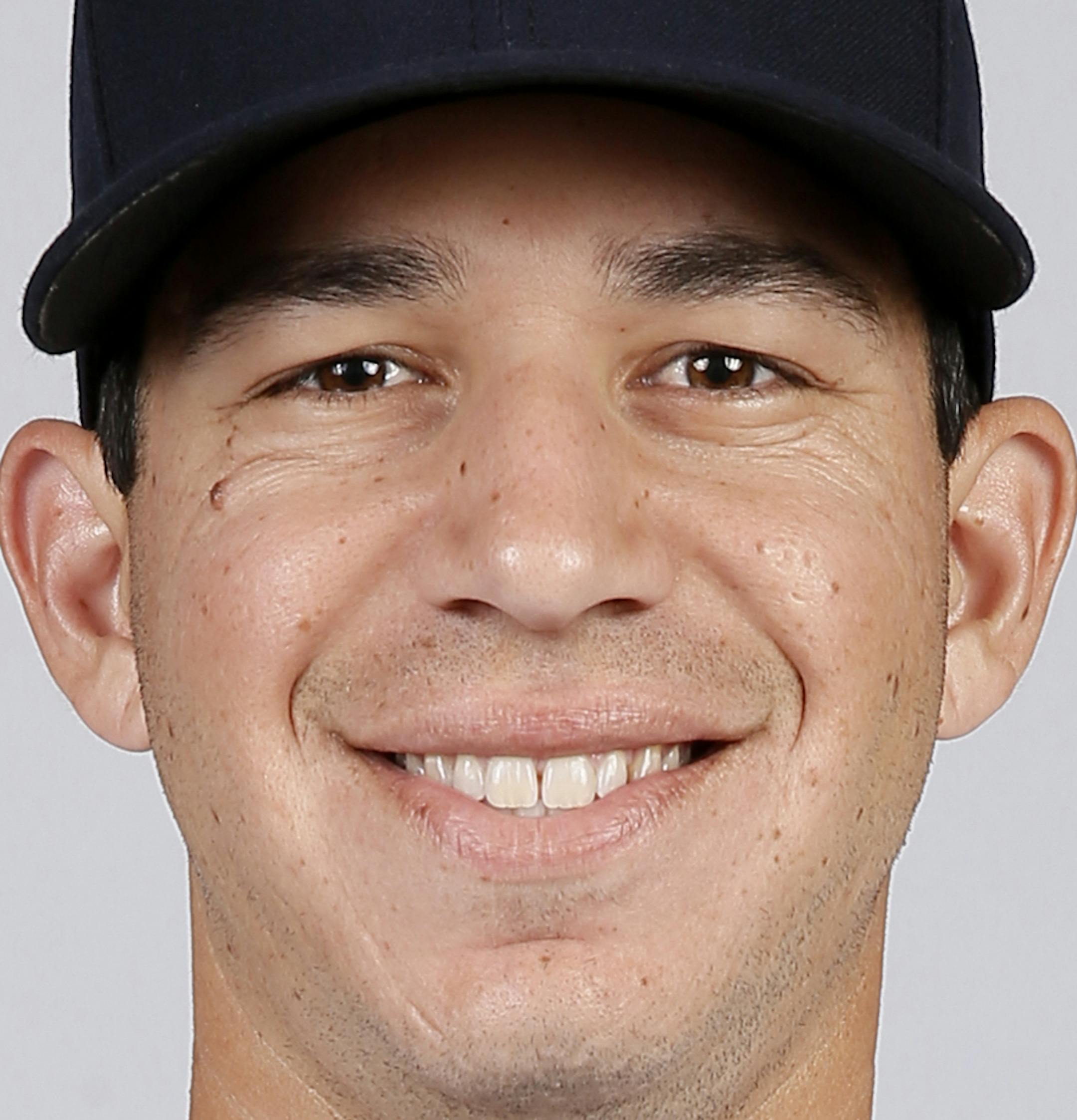 This is a 2015 photo of Tommy Milone of the Minnesota Twins baseball team. This image reflects the Twins active roster as of Tuesday March 3, 2015, when this image was taken. (AP Photo/Tony Gutierrez) ORG XMIT: FLTG246