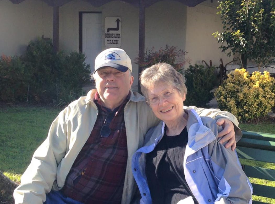 Carole Rydberg with her late husband, Roger, in 2015