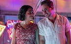 This image released by Sony -TriStar Pictures shows Geraldine Viswanathan, left, and Dacre Montgomery in a scene from "The Broken Hearts Gallery." (Ge
