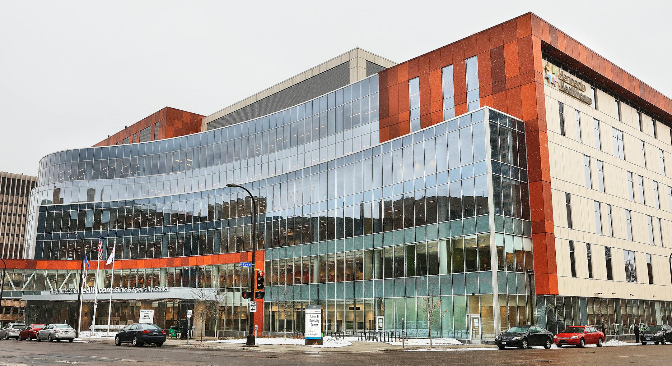 Hennepin Healthcare Clinic and Specialty Center,l 8th Street between Park Av and Chicago Av.
