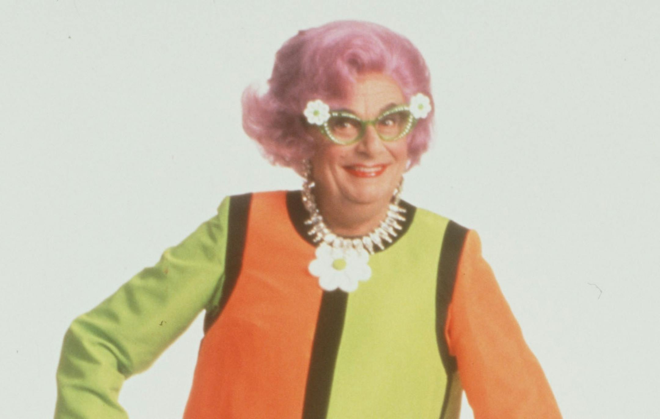 Barry Humphries in "Dame Edna: The Royal Tour."