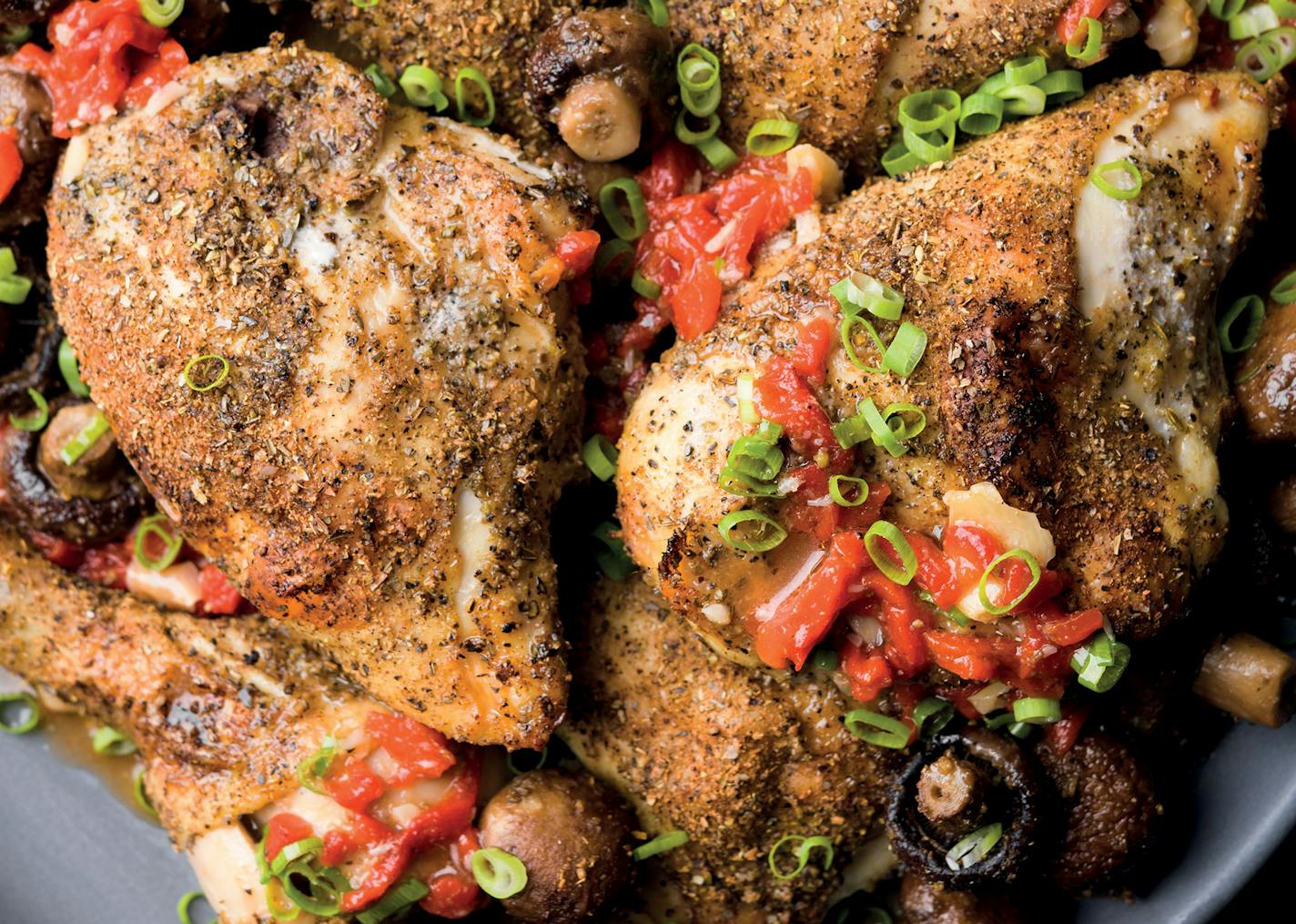 Chicken and Cremini Mushroom Sheet-Pan from "New Rules"