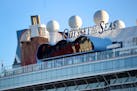 The Odyssey of the Seas cruise ship arrives at Port Everglades in Fort Lauderdale, Florida, Sunday, The Royal Caribbean ship returned after numerous c